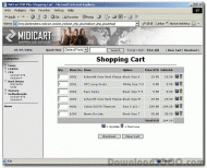 MidiCart ASP Shopping Cart screenshot